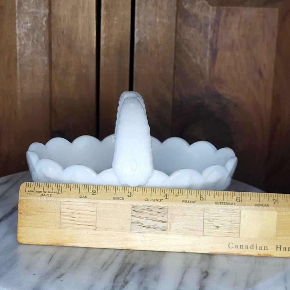 Milk Glass Candy Dish - Picture 7 of 13